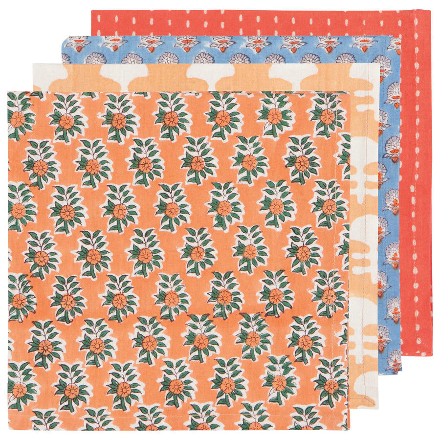 Danica Set/4 Napkins Block Print Gather