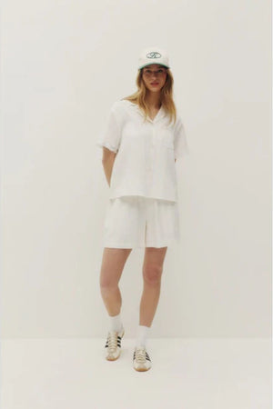 Kuwalla Lace Linen Shirt Ivory