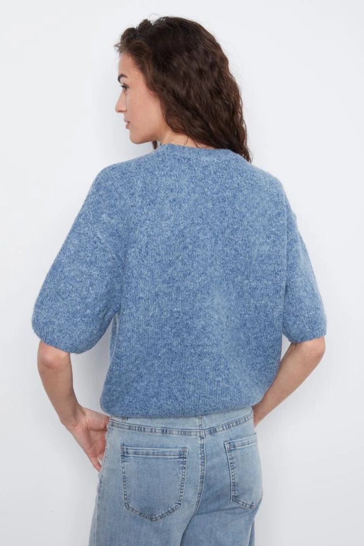 Charlie B Elbow Balloon Shape Sweater Heather Denim