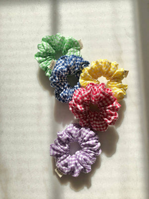 Billy Bamboo Mini Gingham Scrunchies M