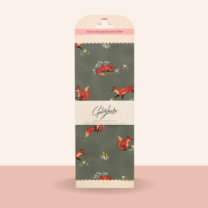 Goldilocks Reusable Beeswax Food Wraps: Foxes Single Medium