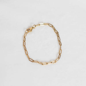 Petite Gold Chunky Paperclip Bracelet