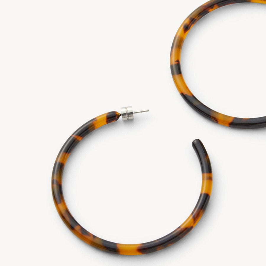 Large Hoops in Classic Tortoise