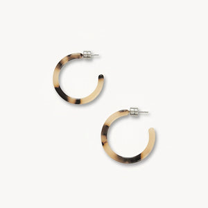 Mini Hoops in Blonde Tortoise