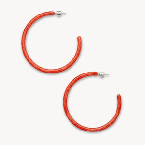 Large Hoops in Poppy