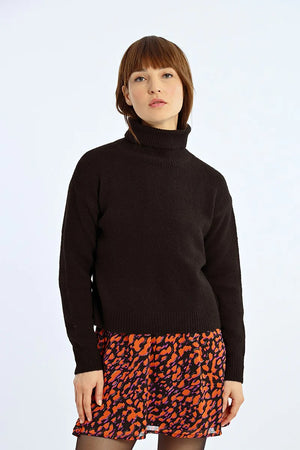 Lili Sidonio Knitted Turtleneck Sweater Black