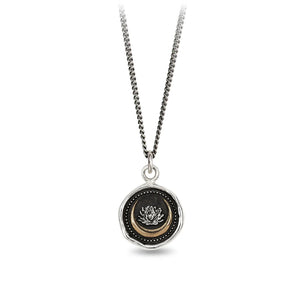 Pyrrha Lotus Flower Talisman 14K Gold On Silver