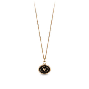 Pyrrha Heart Print 14k Gold Talisman