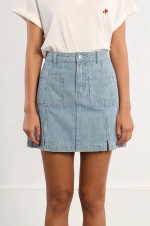 Lili Sidonio Woven Skirt Blue Denim