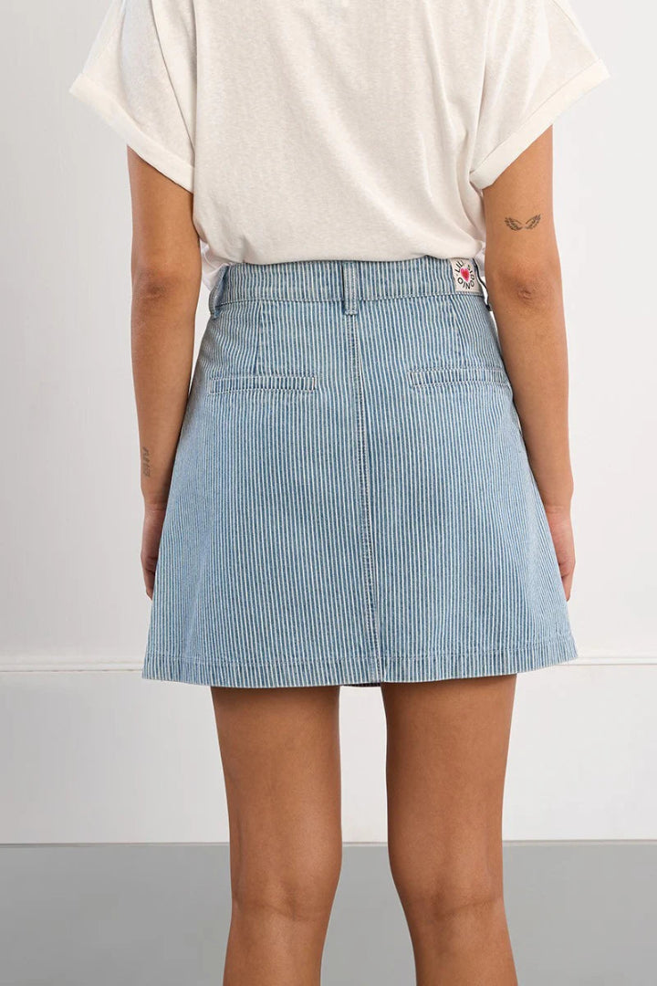 Lili Sidonio Woven Skirt Blue Denim