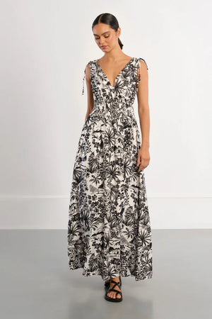 Lili Sidonio Woven Dress Black Hawaii