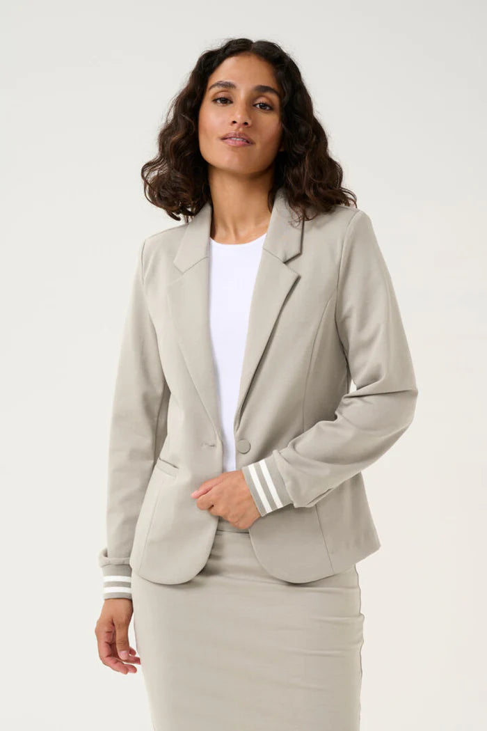 Kaffe Kinnie Blazer Elephant Skin/Chalk Strip