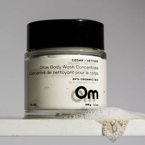 Om Organics Cedar + Vetiver Glow Body Wash Concentrate