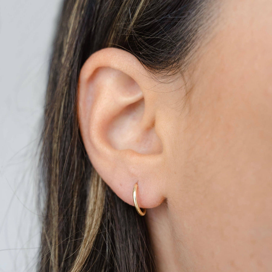 Petite Gold Thin Hoops