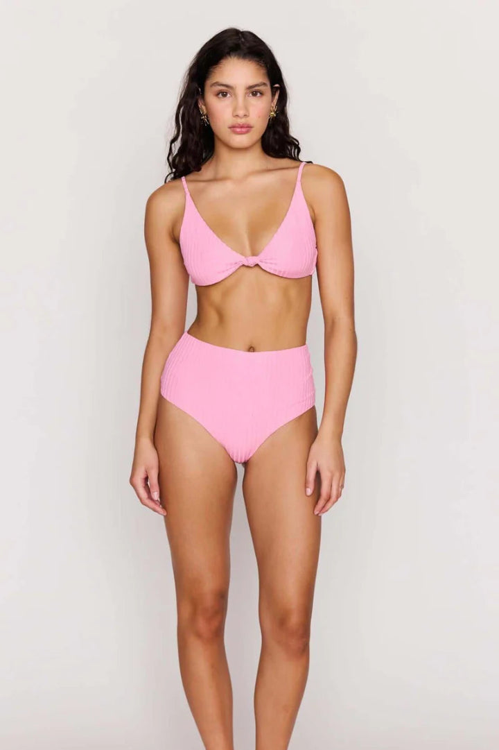 Mink Pink Gigi Knot Bikini Top Pink