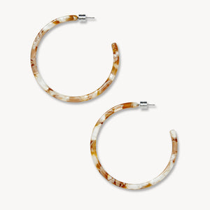 Large Hoops in Baja Tortoise