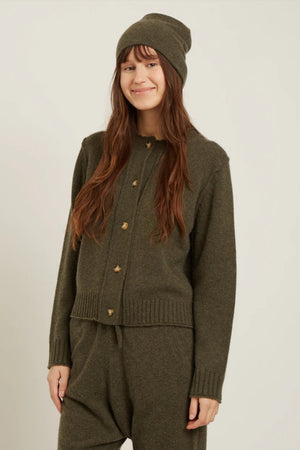 Naif Lune Cardigan Melange Army