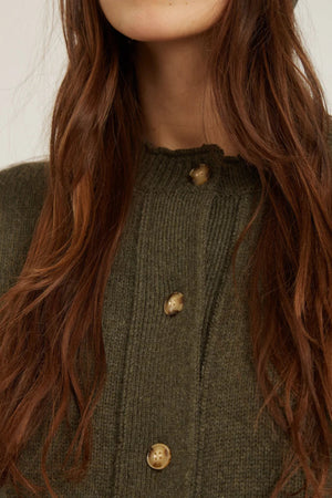 Naif Lune Cardigan Melange Army