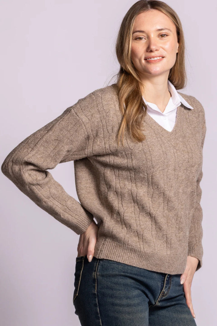 Pink Martini Catalina Sweater Light Brown