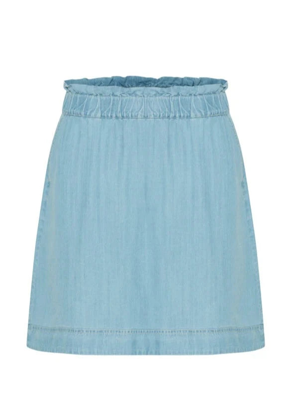 B Young BYLANA Short Skirt Light Blue Denim