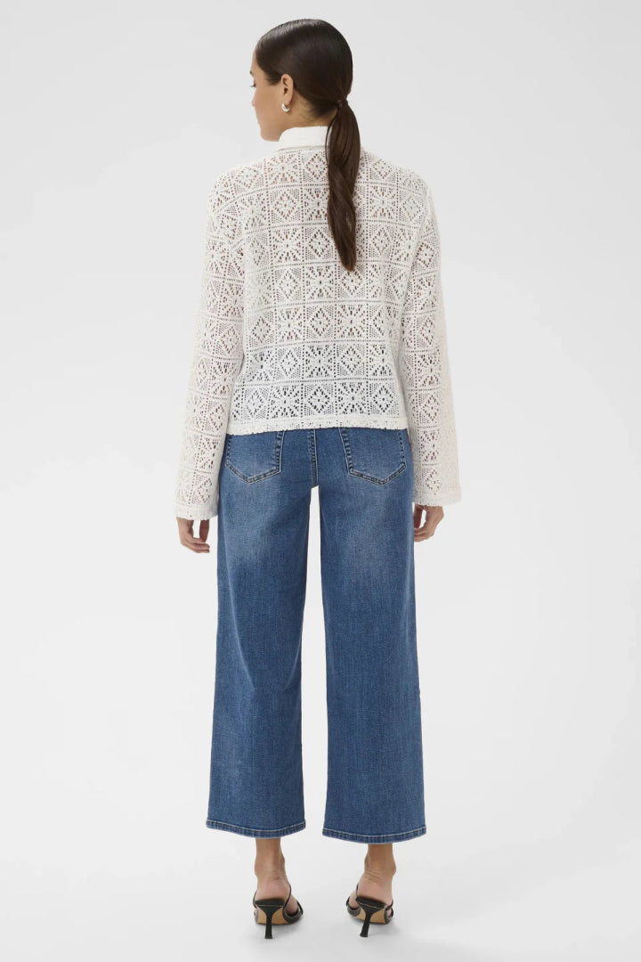 Kaffe KAcindy Crochet Shirt Chalk