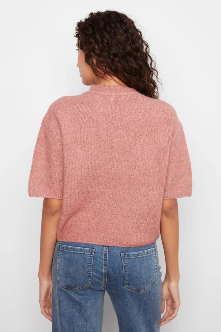Charlie B Elbow Sleeve Balloon Shape Sweater Carnation