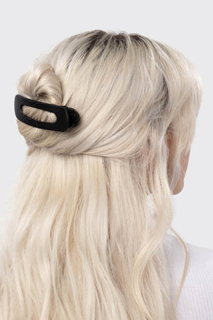 Flat Lay Claw Clip 2pc Flat - Black & Tort