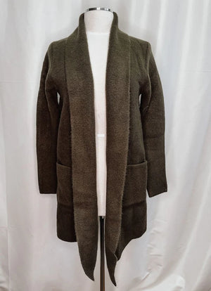 RD Style Michelle Shawl Collar Coatigan Olive