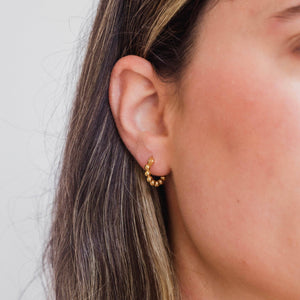 Petite Gold Palermo Mini Hoops