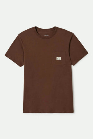 Brixton Woodburn S/S Tailored Pocket T-Shirt Pinecone Brown