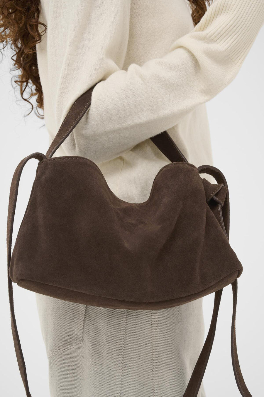Soaked In Luxury SLCalilje Small Suede Bag Coffee Bean