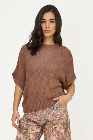 Made In Italy Knit Sweater Pecan