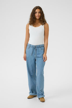 Culture CUayna Pants Blue White Stripe