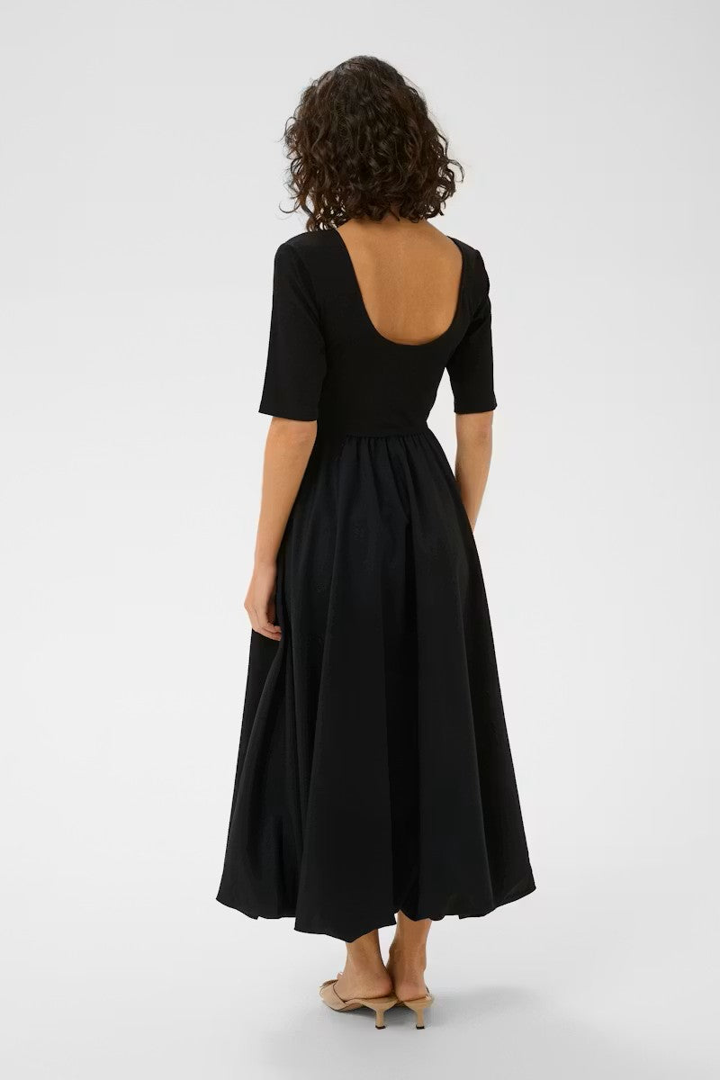 Kaffe KAkirsten 1/2 Sleeve Dress Black Deep