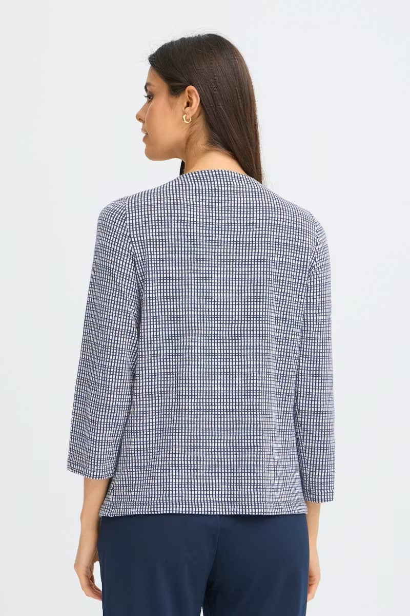 Fransa FRNiala Tee Navy Check