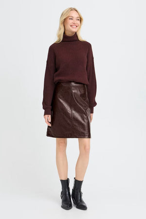 B Young BYDaina Skirt Chocolate Plum