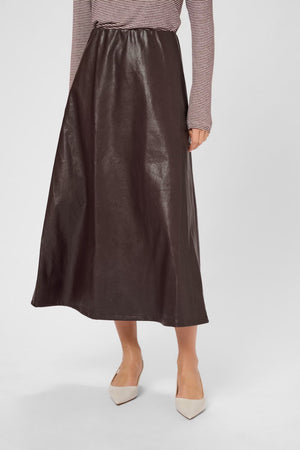 Culture CUlilli PU Skirt Decadent Chocolate