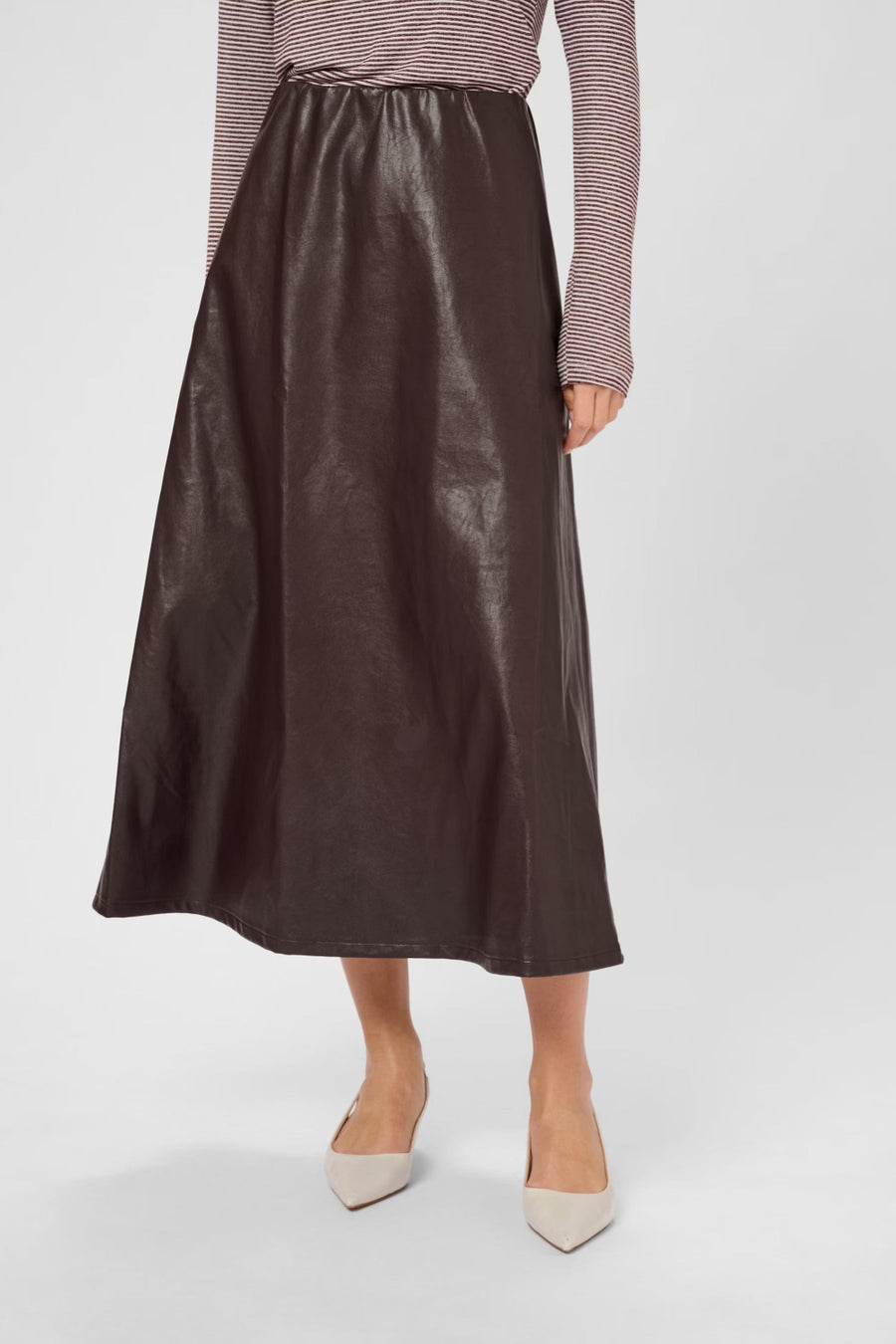 Culture CUlilli PU Skirt Decadent Chocolate