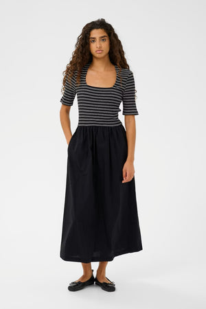 Soaked In Luxury SLSimone Striped Dress Black