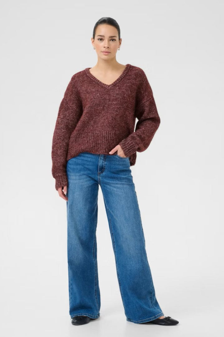 Kaffe KAtrina LS Pullover Windsor Wine