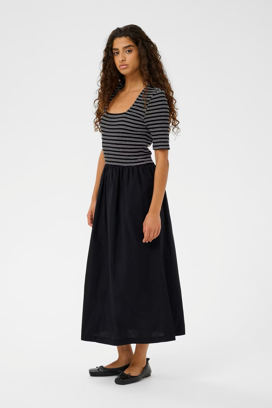 Soaked In Luxury SLSimone Striped Dress Black