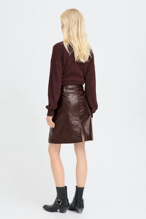 B Young BYDaina Skirt Chocolate Plum