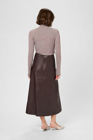Culture CUlilli PU Skirt Decadent Chocolate