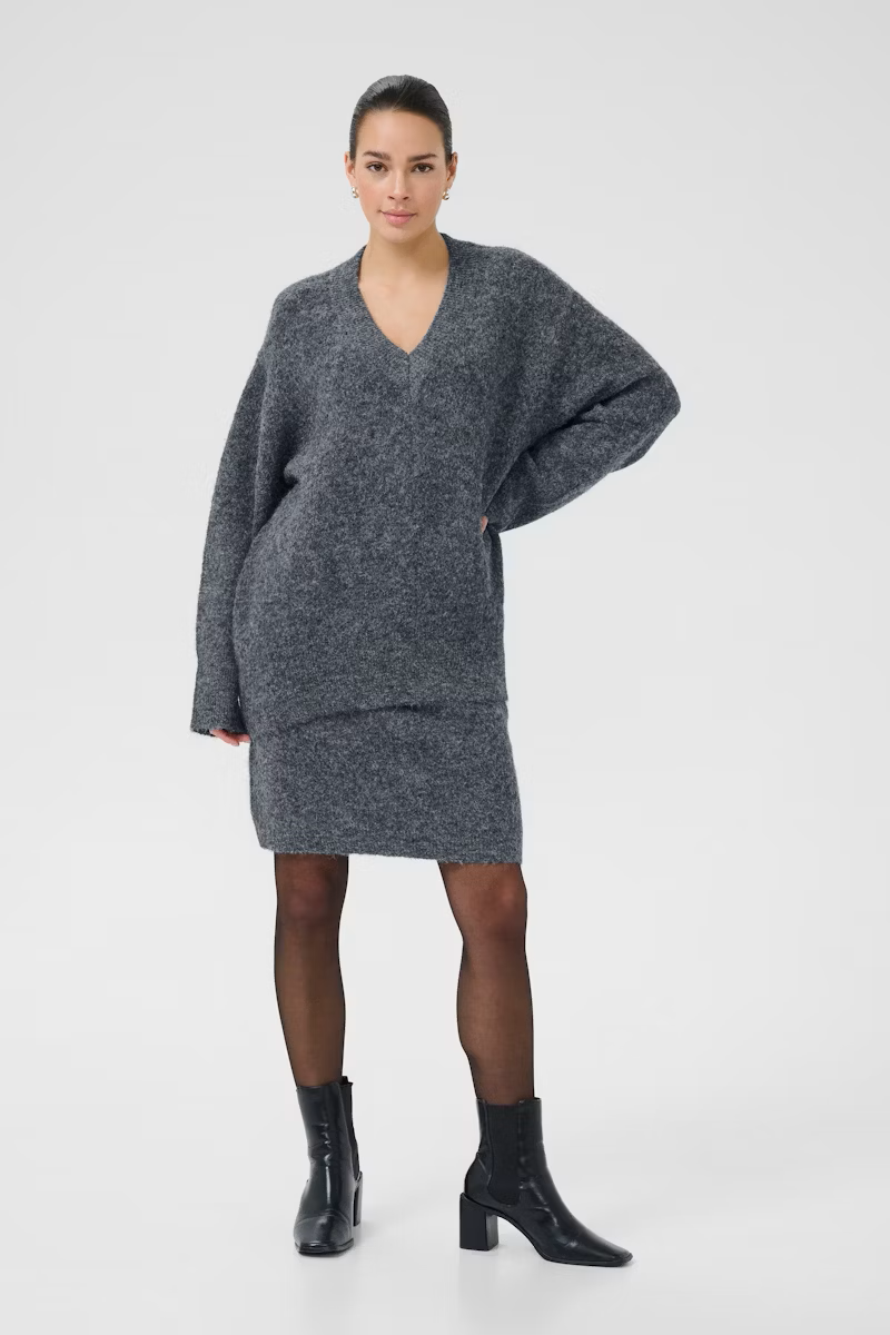 Kaffe KATrudy Pullover Dark Grey Melange