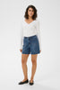Kaffe KABrook HW Reg Fit Shorts Medium Blue Denim