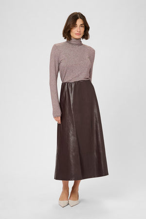 Culture CUlilli PU Skirt Decadent Chocolate
