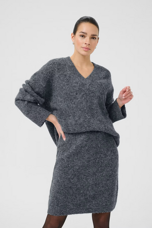 Kaffe KATrudy Pullover Dark Grey Melange