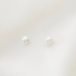 Petite Gold Pearl Studs