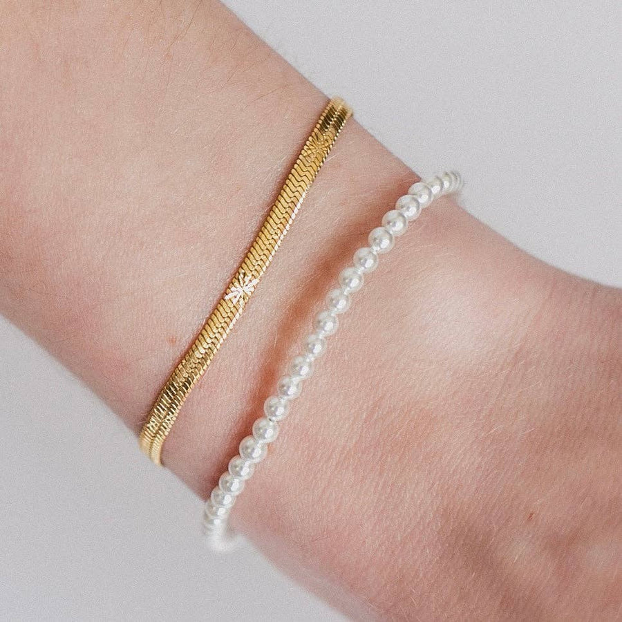 Petite Gold Pearl Bracelet