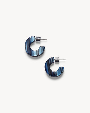 Muse Hoops in Indigo
